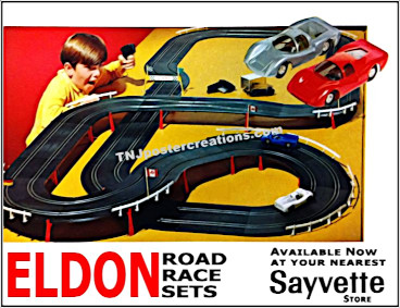 Eldon slot car racing set