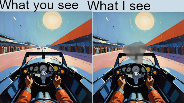 A rough approximation of driving with Macular Degeneration